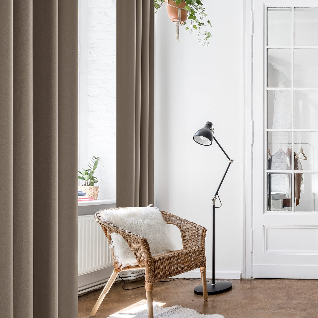 Deconovo Ösenvorhang Gardinen Oxford Vorhang Thermogardinen, 2er Set – Deconovo DE