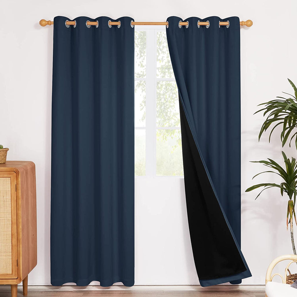 Deconovo 100% Blickdichter Vorhang mit Ösen Dekorativ Gardinen Fenster – Deconovo DE