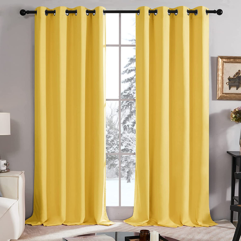 Deconovo 100% Blickdichter Vorhang mit Ösen Dekorativ Gardinen Fenster – Deconovo DE