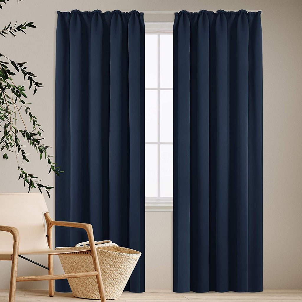 Deconovo Verdunkelung Gardinen Fenstervorhang Sonnenschutz mit Kräusel – Deconovo DE